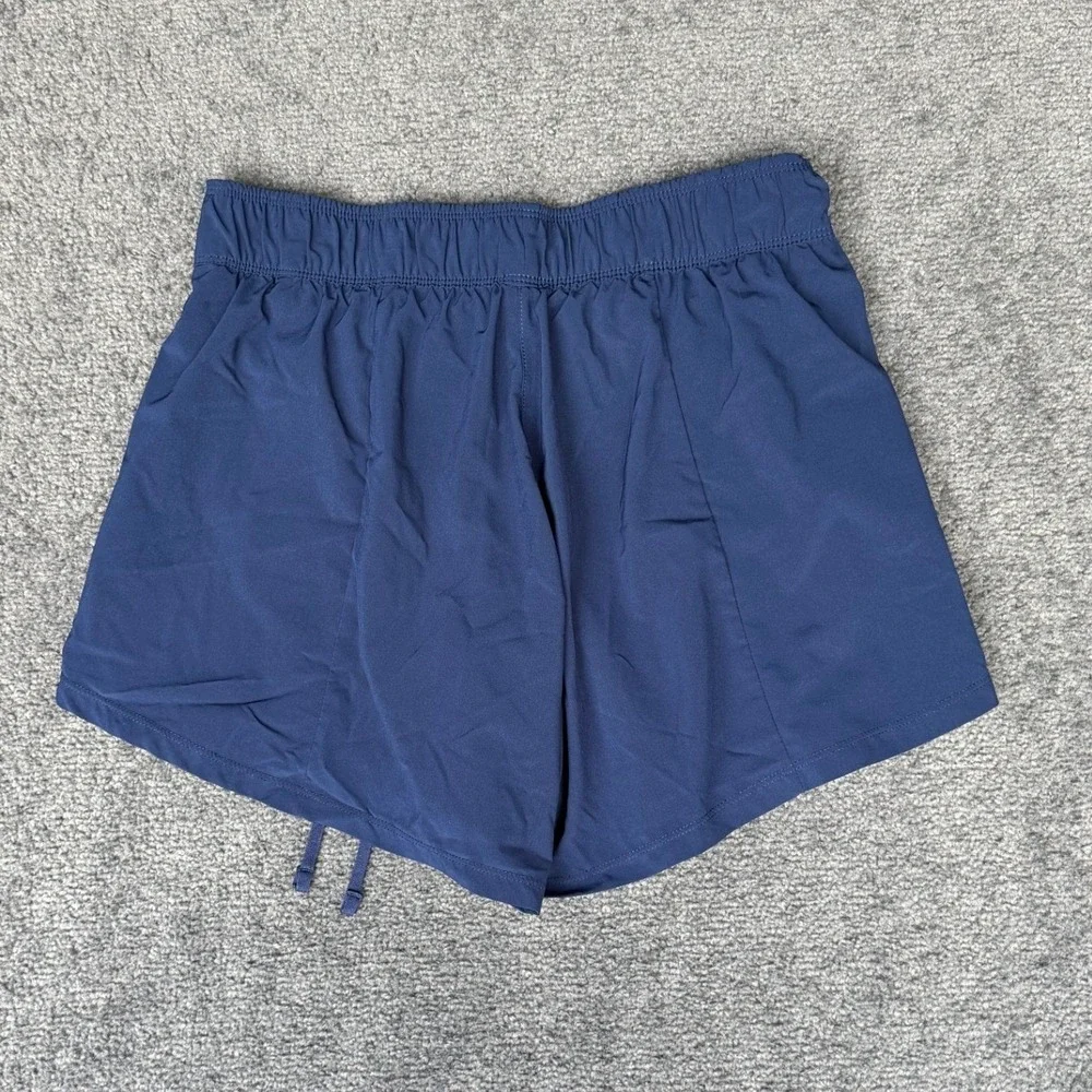 Nike Dri-FIT Womens Navy Blue 2-in-1 Running Shorts Eagle Logo Small 3912